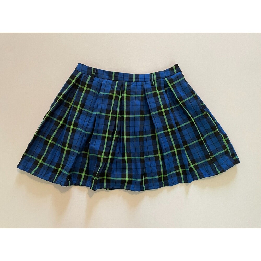 Hot Topic Plaid Pleated Mini Skirt Medium Academia Goth Y2K Punk School Girl